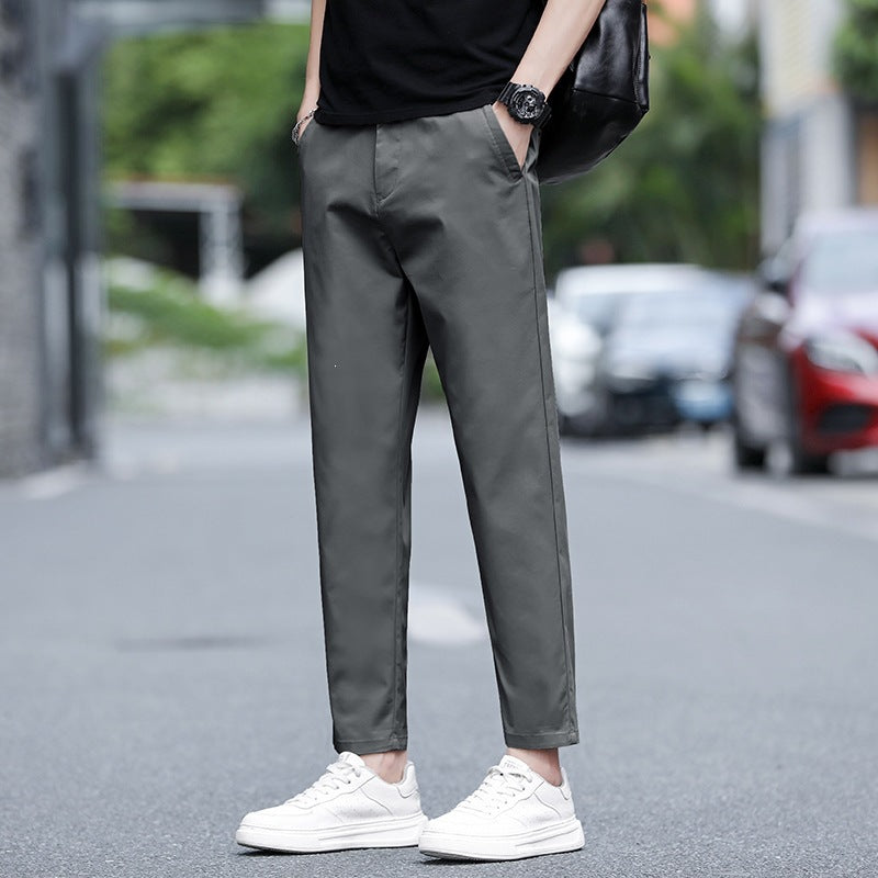 Men's Fashion Chino Pants with Elastic Waistband Mune Fashion