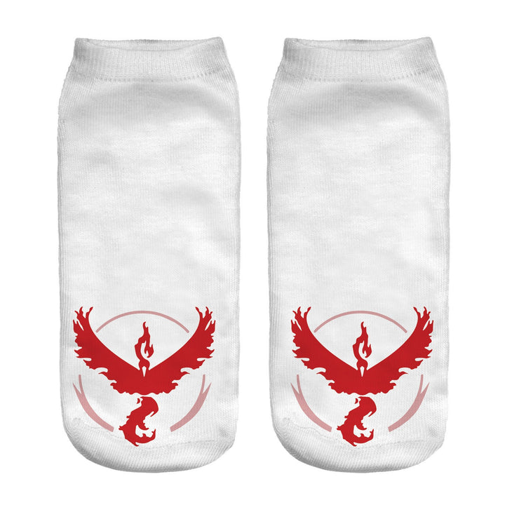 Unisex Low Ankle Socks with Cartoon Monster Face and Soft Cotton Blend Mune Fashion