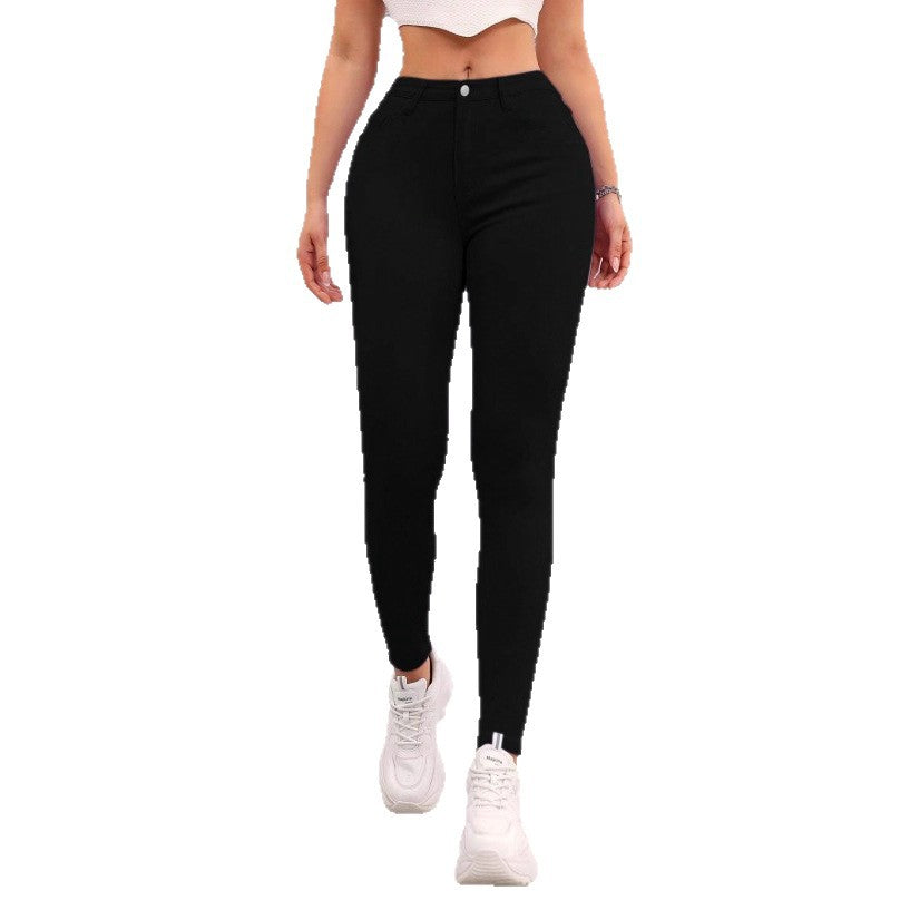 Women's Thermo High Waist Fleece Jeggings in Jeans Look Mune Fashion