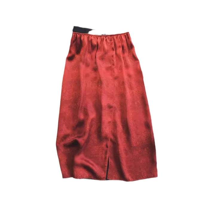 Women Elegant Midi Skirt with Swinging Hem Mune Fashion