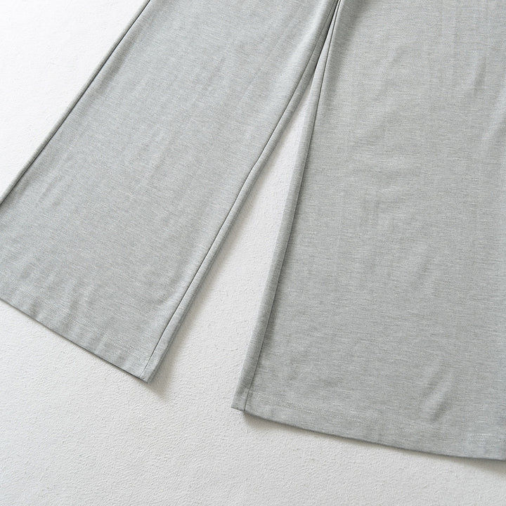 Women High-Waisted Culotte Pants with Wide Leg and Tie Belt Mune Fashion