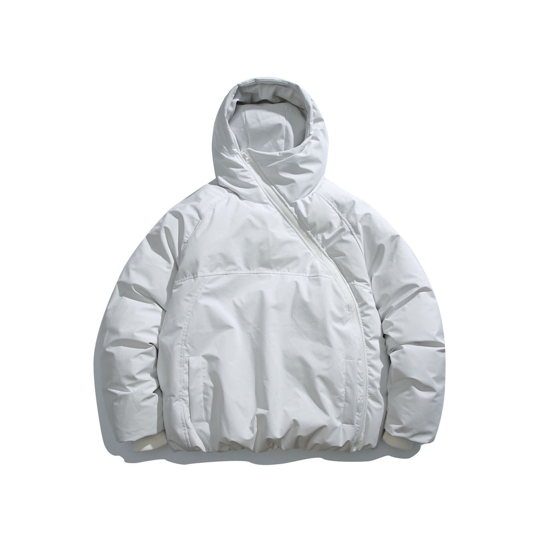 Unisex Short-cut asymmetrical padded parka with hood and thermo insulation Mune Fashion