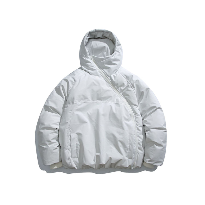 Unisex Short-cut asymmetrical padded parka with hood and thermo insulation Mune Fashion
