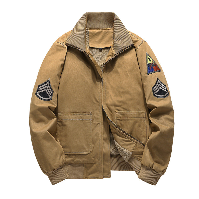 Men's Pilot Blouson with Sherpa lining and striking patch details Mune Fashion