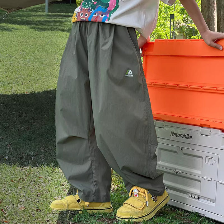 Women's wide functional trousers with elastic waistband and side pockets Mune Fashion