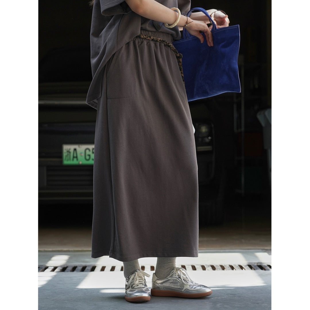 Women's Casual Oversize T-Shirt Dress made of cotton jersey with extended hem Down