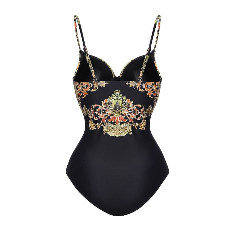 Women’s one-piece swimsuit with elegant design and matching wrap Mune Fashion