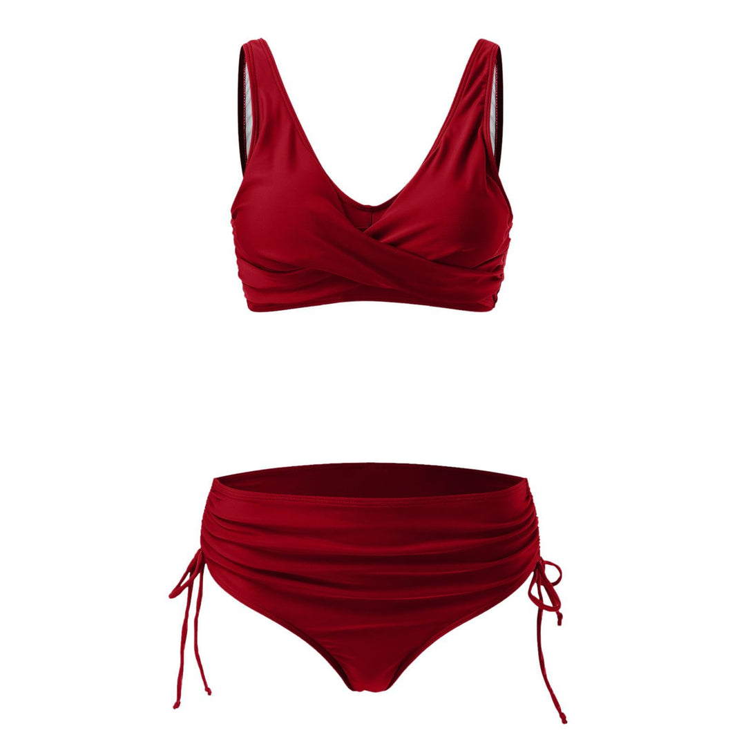 Women High Quality Wrap Bikini Set with Adjustable Bottom Mune Fashion