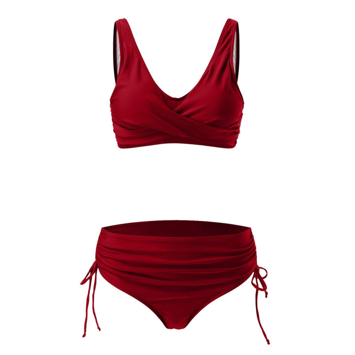 Women High Quality Wrap Bikini Set with Adjustable Bottom Mune Fashion