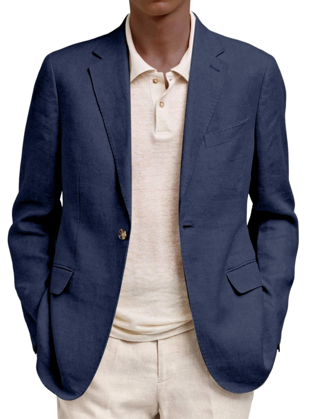 Men's lightweight linen blazer with unstructured silhouette and patch pockets Mune Fashion
