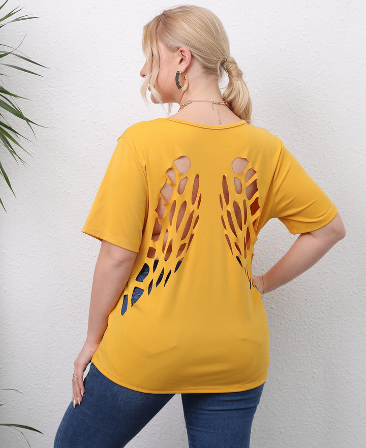 Women's trendy T-shirt with creative cutouts Mune Fashion