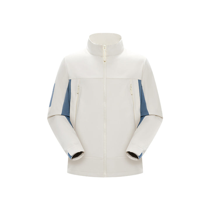 Herren Hybrid-Softshelljacke im Urban-Tech-Look mit hohem Stehkragen und verdecktem Reißverschluss Mune Fashion