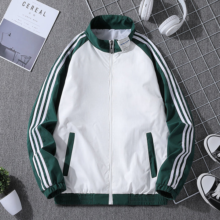 Men's sporty transitional jacket with zipper and side pockets Mune Fashion