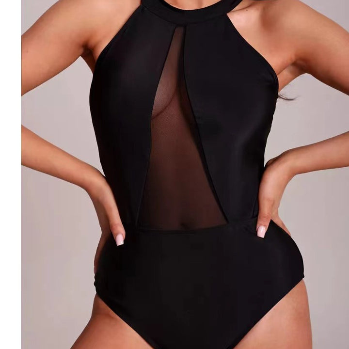 Women One-Piece Swimsuit with Transparent Inserts Mune Fashion