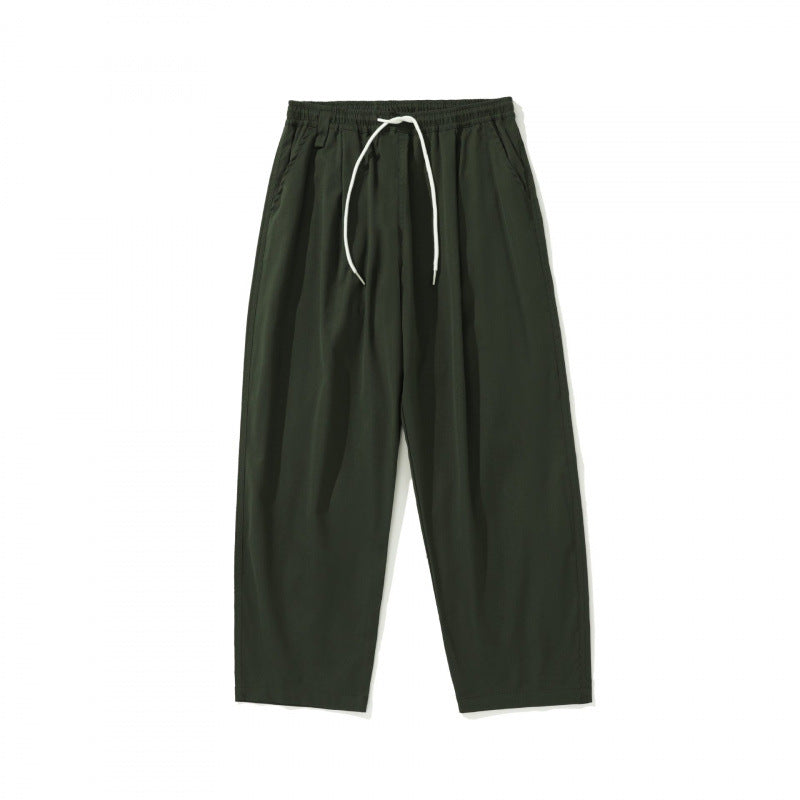 Men's loosely cut relaxed-fit pants with elastic waistband and drawstring Mune Fashion