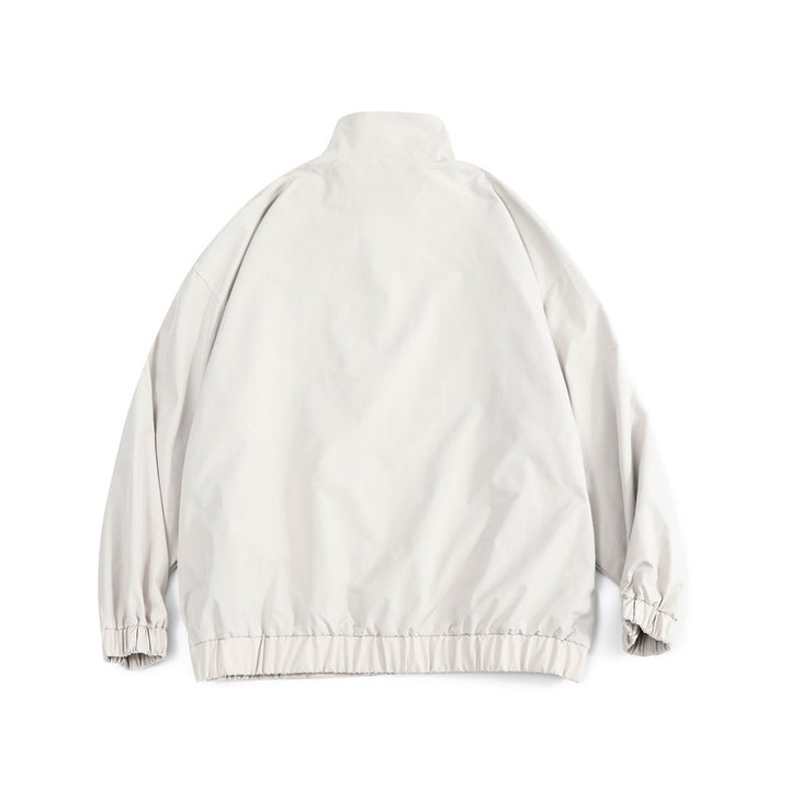 Men's loose-fitting lightweight windbreaker with high stand-up collar and elastic hem Mune Fashion