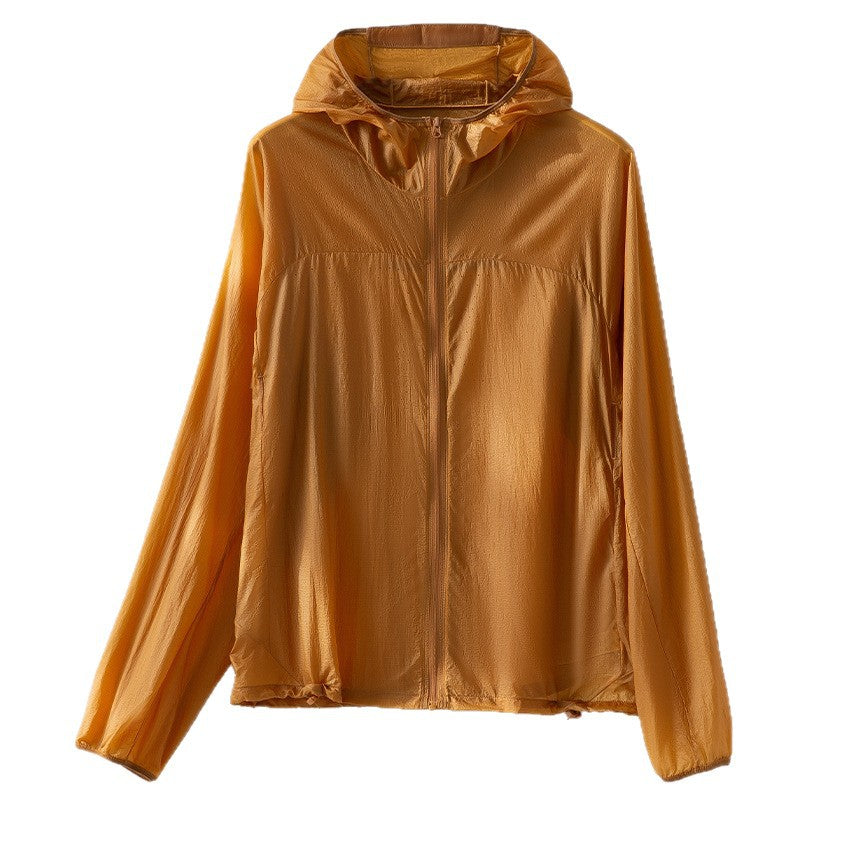 Women's Feather-Light Hooded Jacket Made of Microfibers with Drawstring Mune Fashion