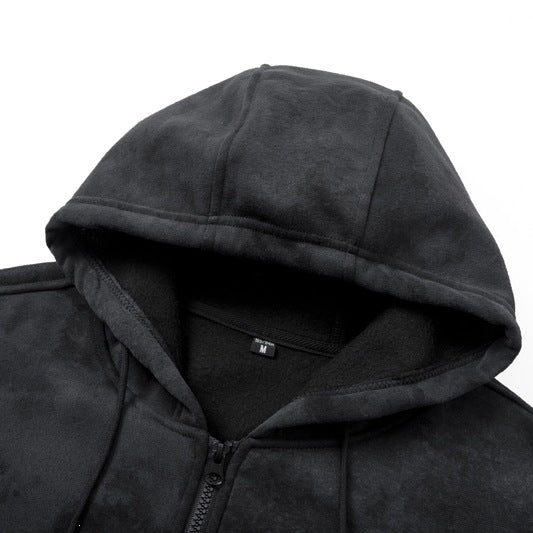 Unisex Oversized Hooded Zip Jacket made of heavy French Terry with Kangaroo Pockets Mune Fashion