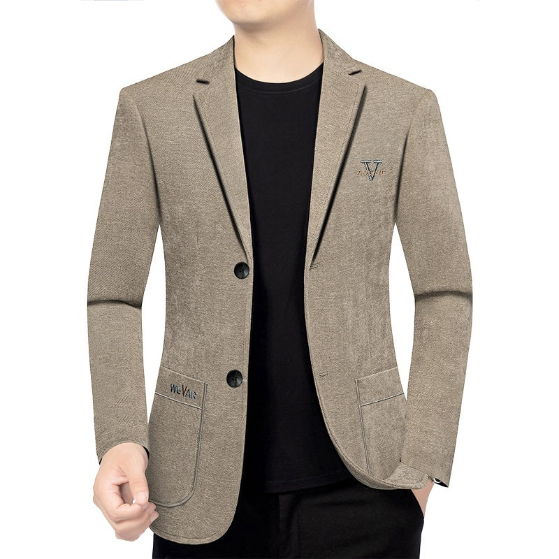 Men's Casual Blazer in Denim Look with Slim Fit and Patch Pockets Mune Fashion