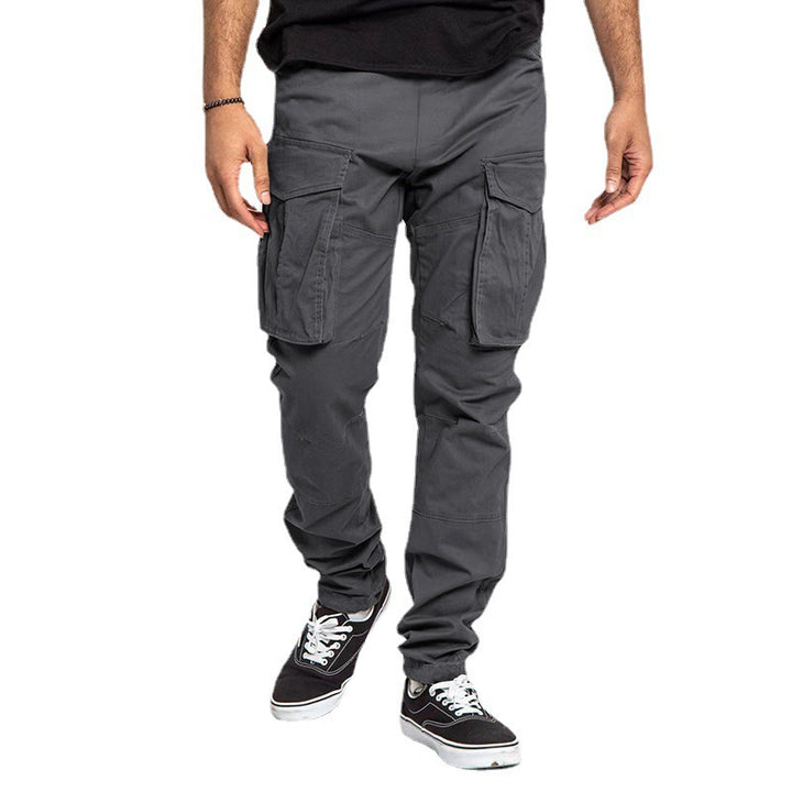 Men's nan tapered cargo pants with large flap pockets, reinforced knees, and narrow leg Mune Fashion