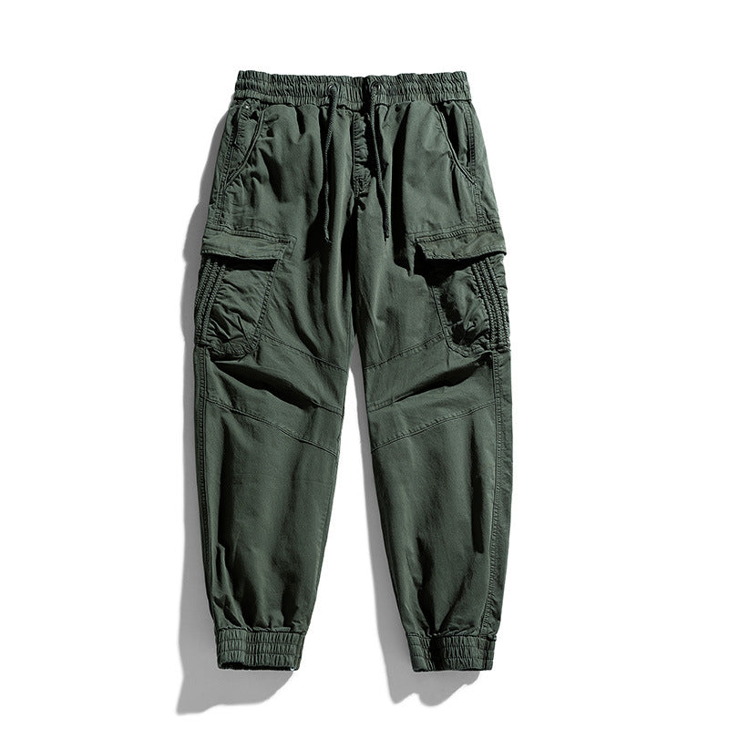 Herren Cargo-Joggerhose mit ergonomischen Kniepasse, elastischem Tunnelzugbund und großvolumigen Klappentaschen Mune Fashion
