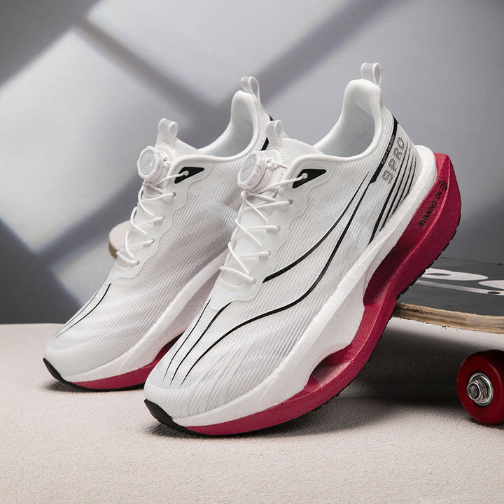 Unisex Performance Running Sneakers with Twist Closure, Shaped Hollow Chamber Midsole and Breathable Knit Upper Material Mune Fashion