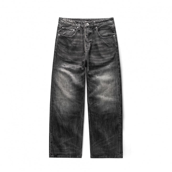 Men's loosely cut straight jeans in workwear style with used effect Mune Fashion