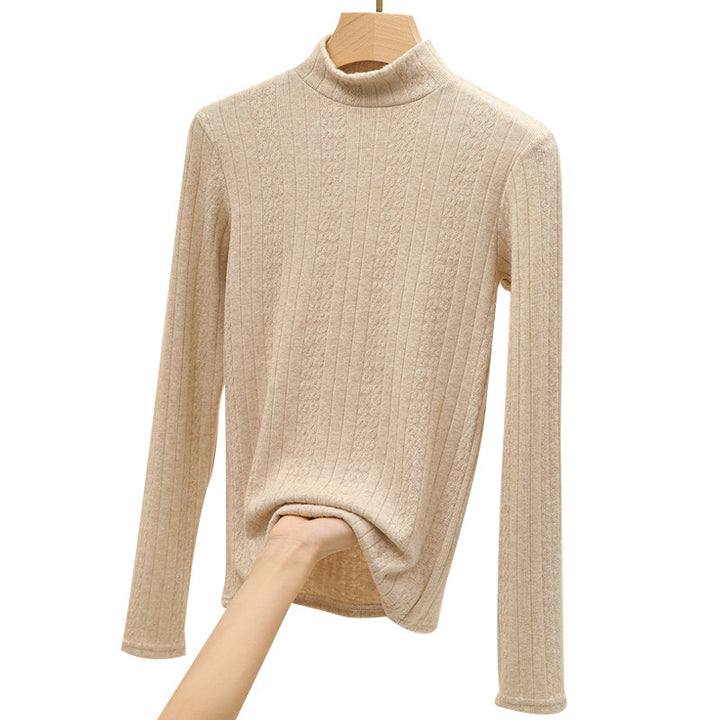 Ladies Elegant Long Sleeve Ribbed Top Mune Fashion