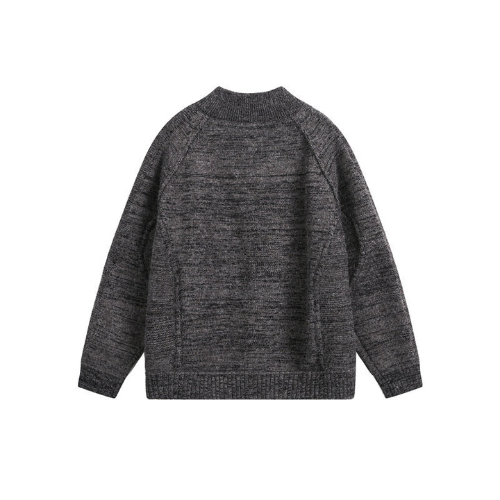 Unisex Knit Zip Jacket with Stand-up Collar, Raglan Sleeves and Ribbed Cuffs Mune Fashion