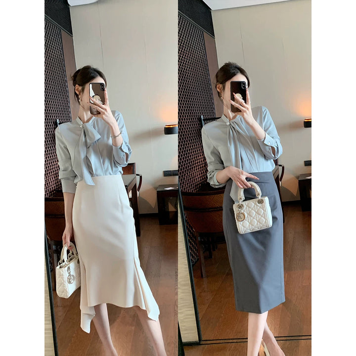 Women Elegant Blouse with Bow Detail Mune Fashion
