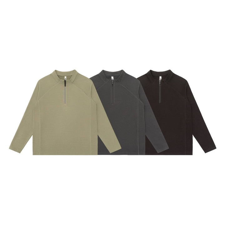 Unisex Half-zip sweatshirt with turtleneck and raglan seams Mune Fashion