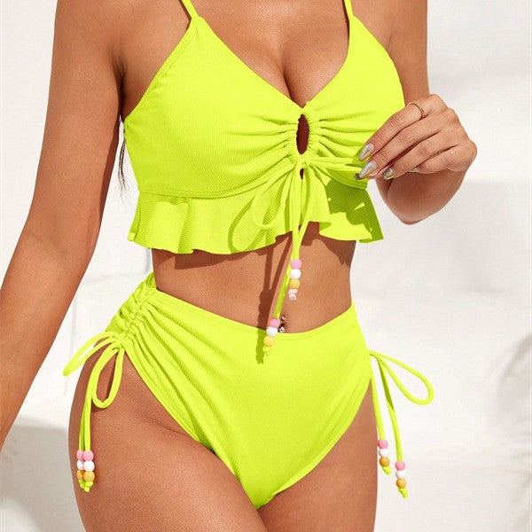 Women's swimsuit with ruffle details and adjustable straps Mune Fashion