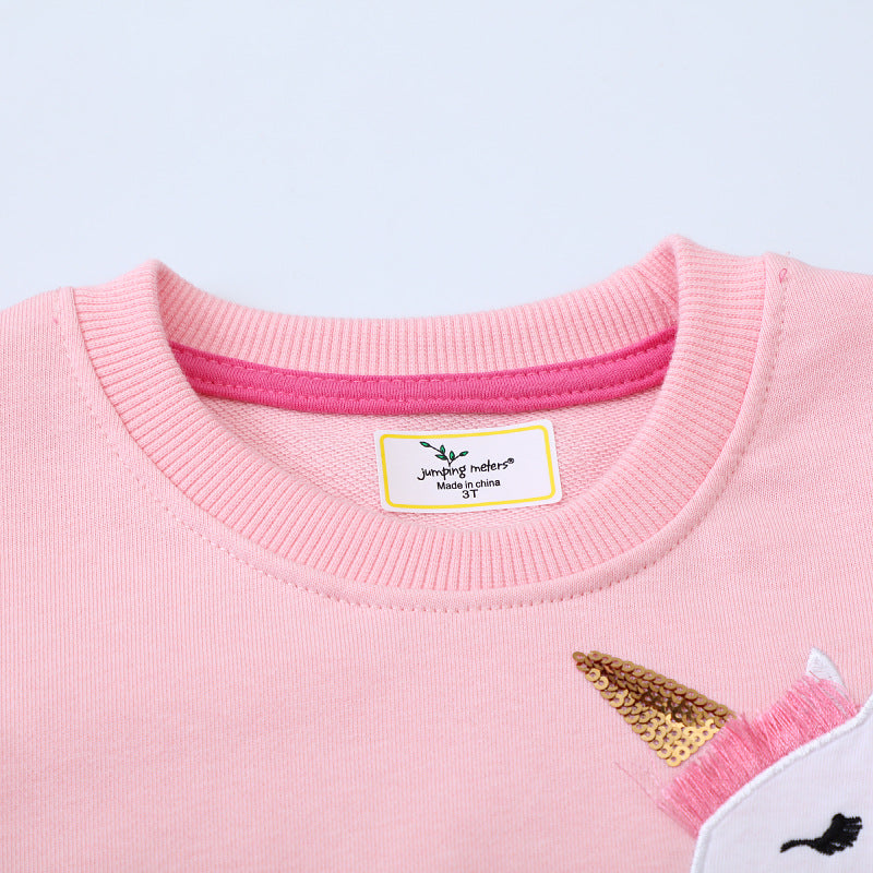 Girl's sweatshirt with glittering unicorn motif Mune Fashion