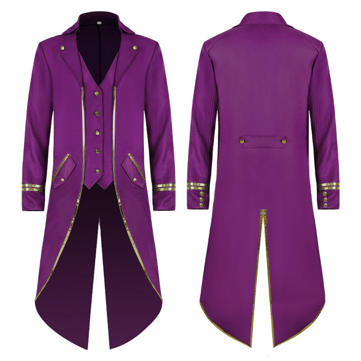 Women's longer tailored blazer coat with gold chain detail and single-breasted closure Mune Fashion
