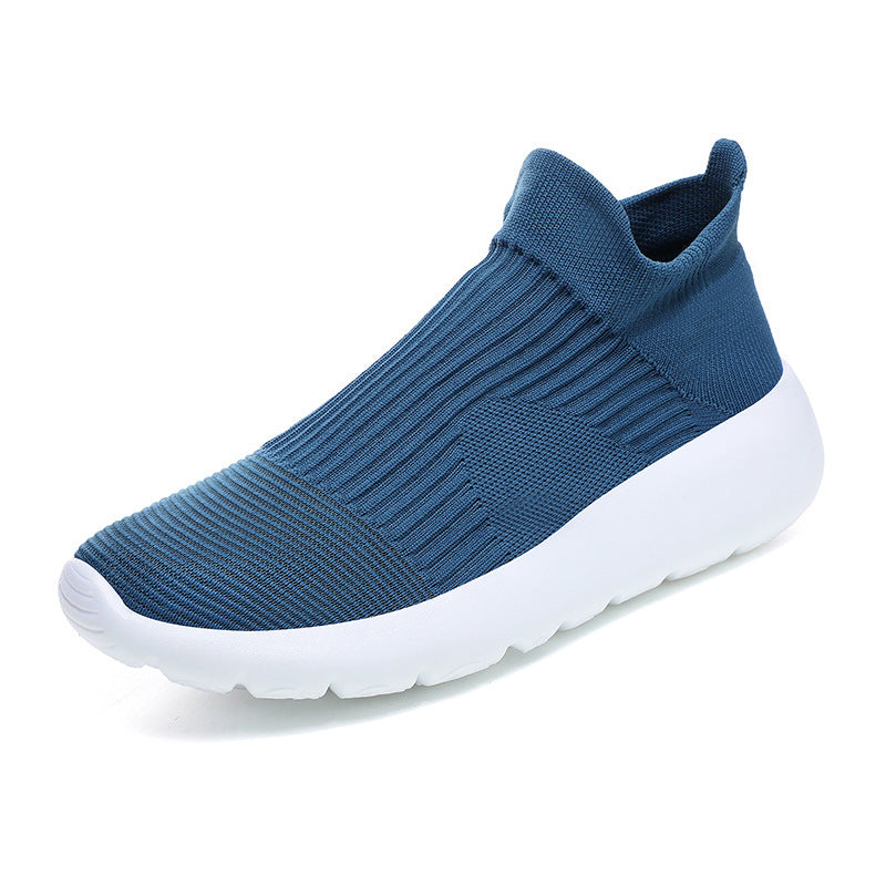 Unisex Elastic Knit Slippers with Seamless Shaft and Ergonomic Light Sole Mune Fashion