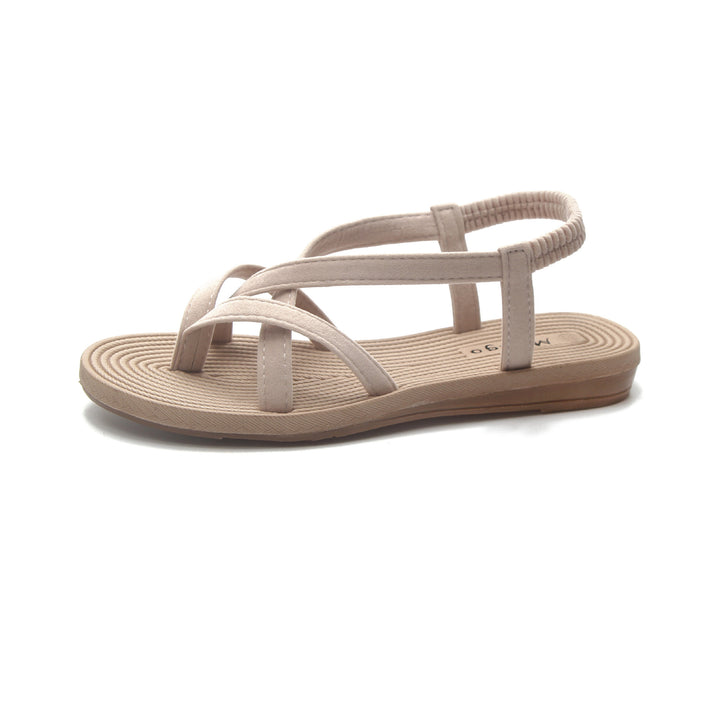 Women's ankle strap sandals with elastic heel strap and cushioned comfort footbed Mune Fashion