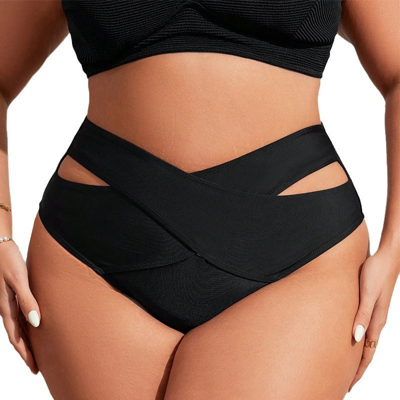 Women's High-Waist Bikini Bottom with Innovative Cut-Out Details Mune Fashion