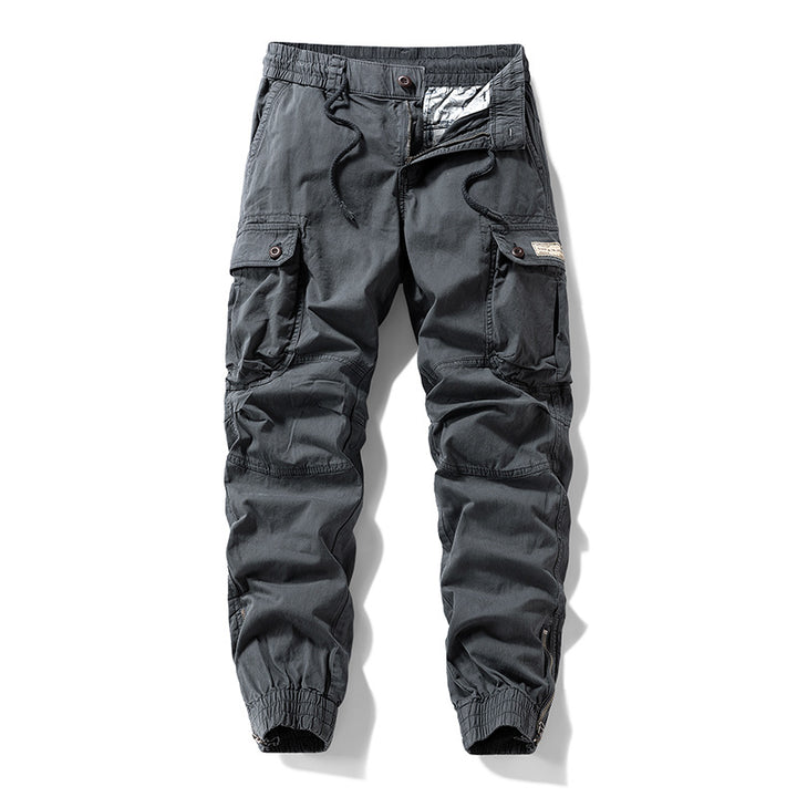 Herren Cargo-Jogginghose im Utility‑Stil mit elastischem Tunnelzugbund und verstärkten Kniepaneelen Mune Fashion