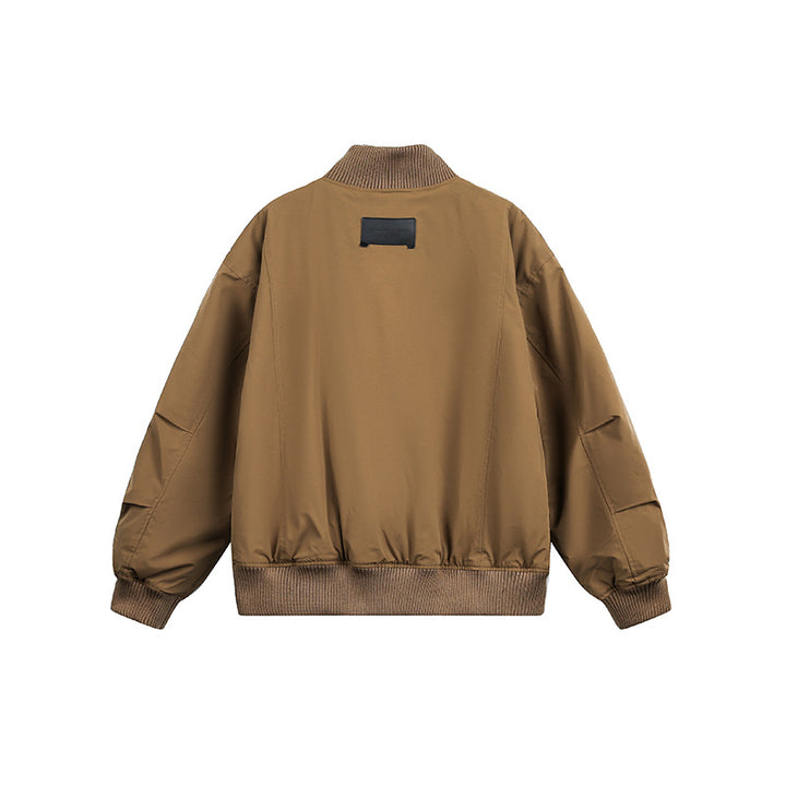 Unisex Boxy Bomber Jacket in Oversize Style with Ribbed Cuffs and Two-Way Zipper Mune Fashion
