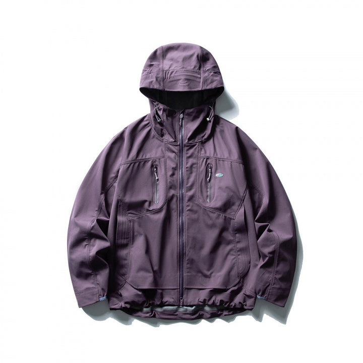 Unisex Lightweight Softshell Outdoor Jacket with Adjustable Hood, Water-Repellent Membrane, and Ergonomic Breast Pockets Mune Fashion