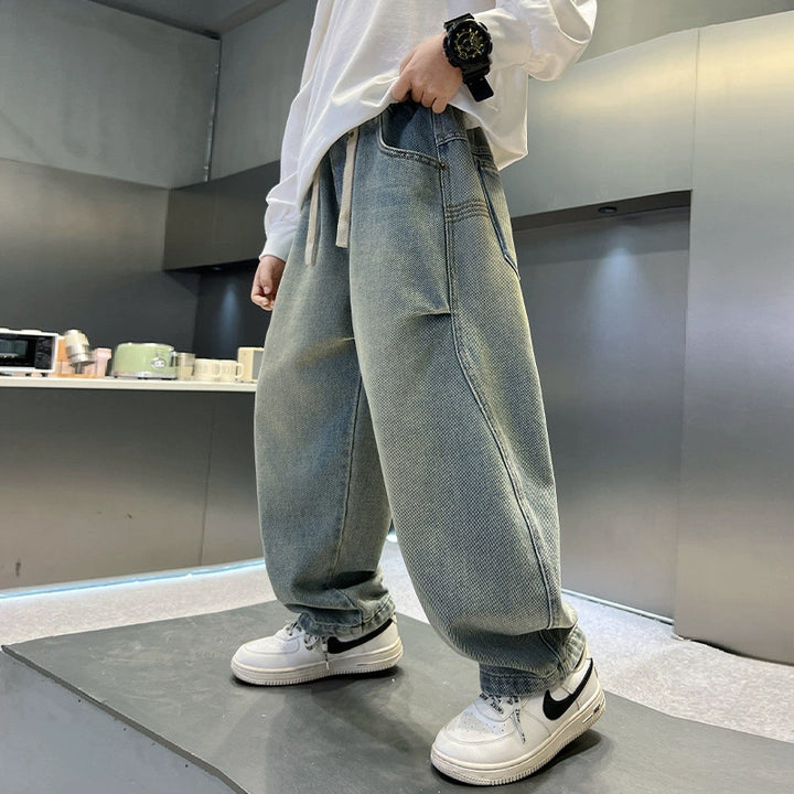 Unisex wide Baggy jeans with unique appliqués Mune Fashion