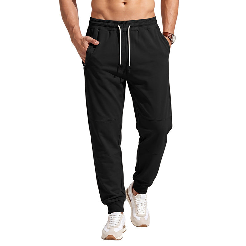 Men's Sportive Jogging Pants with Zipper Pockets, Drawstring and Elastic Cuffs Mune Fashion