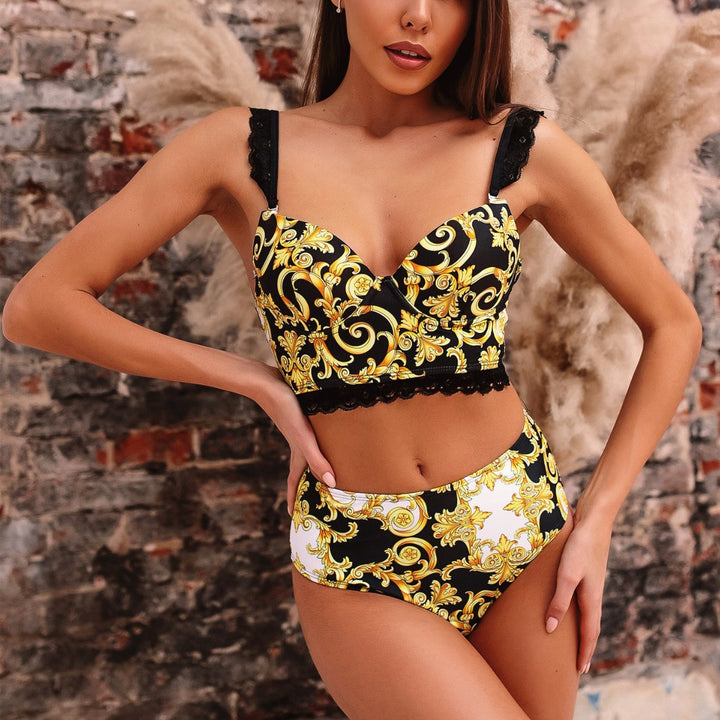 Women Push-Up Bikini with embellished straps Mune Fashion