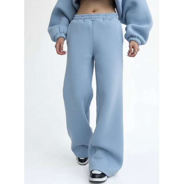 Women's flowing palazzo lounge pants with extra wide leg, elastic comfort waistband, and discreet side pockets Mune Fashion