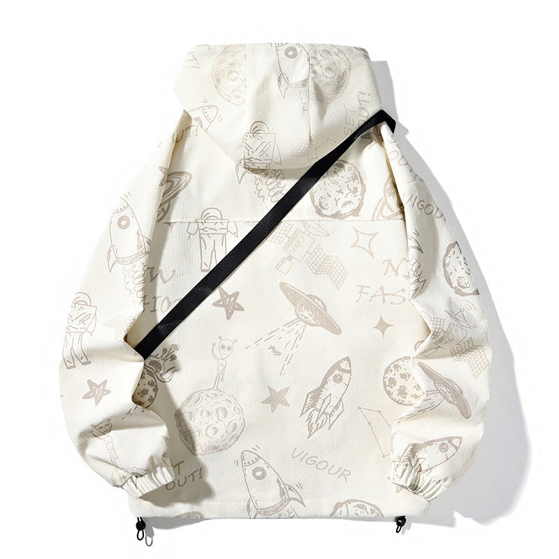 Men's sporty transitional jacket with graphic pattern Mune Fashion
