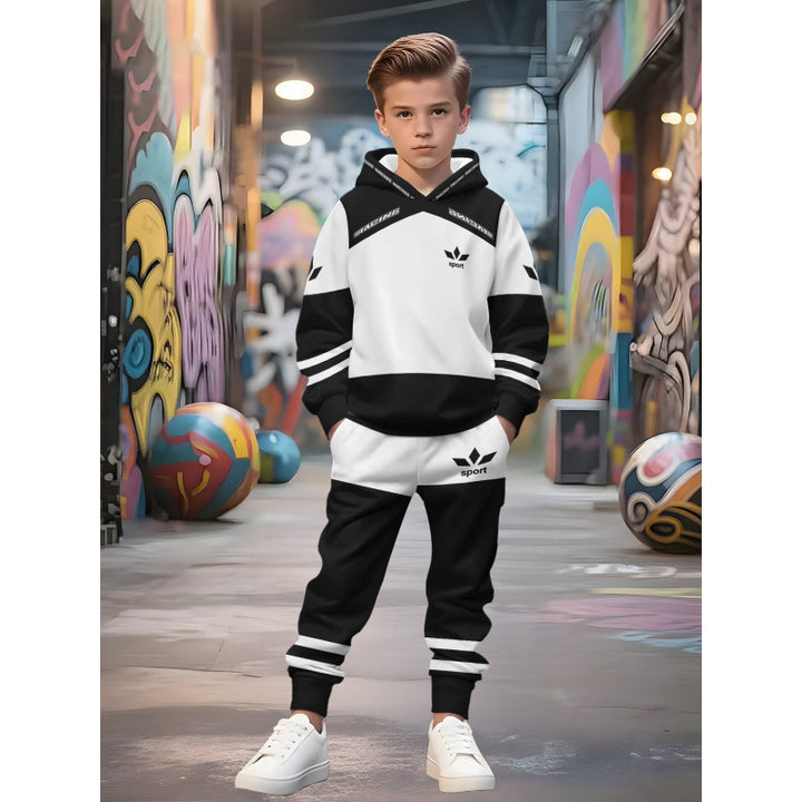 Unisex nan children's jogging suit with hoodie and detailed car print Mune Fashion
