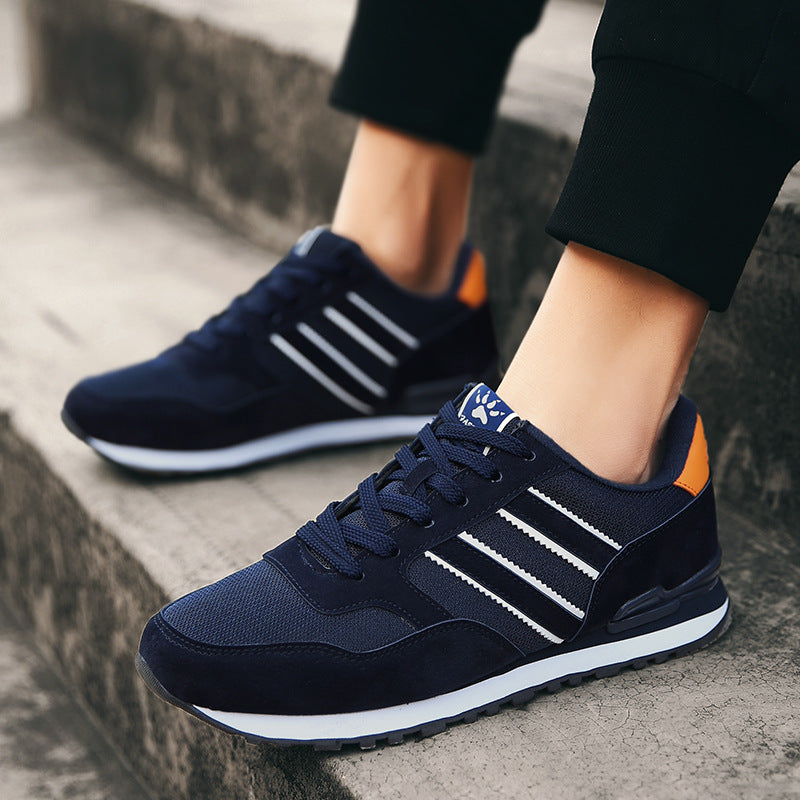 Men's retro-inspired suede mesh sports sneakers with reinforced heel and EVA cushioning Mune Fashion