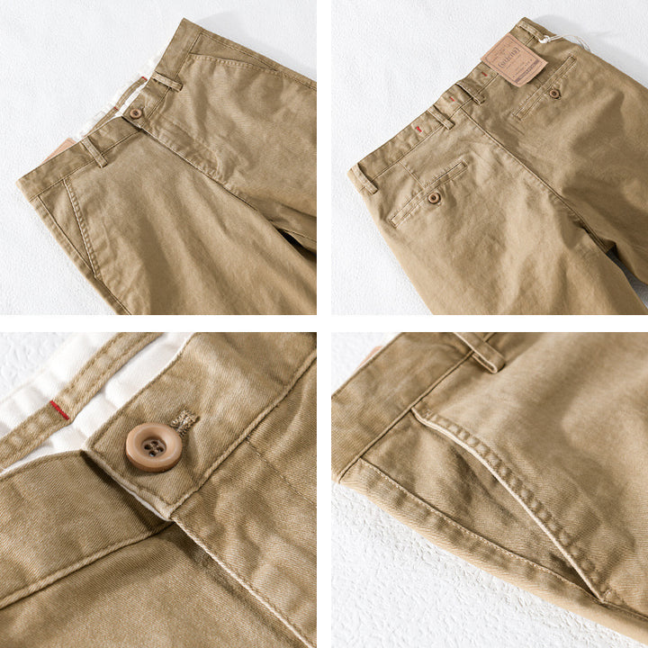 Men's tapered cotton chinos with a casual fit Mune Fashion