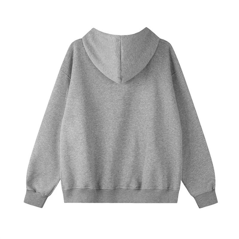 Women's hooded sweatshirt jacket with full zip, oversized cut and statement front print Mune Fashion