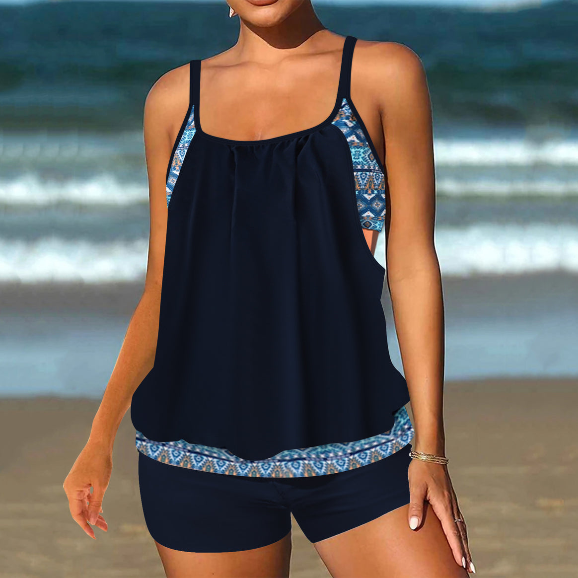 Women’s Leisure Swimsuit with Casual Leopard Print Mune Fashion